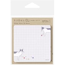 ＊みんとページになります＊ Amazon.co.jp: ミドリ 付箋 付せん紙 ボールとネコ柄 19096006